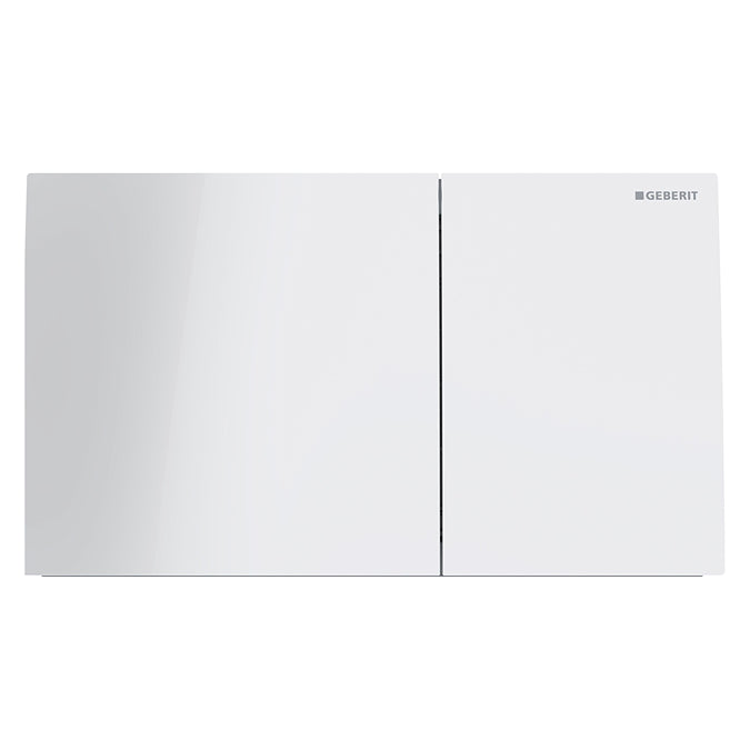 Geberit Sigma70 Dual Flush Plate - White Glass