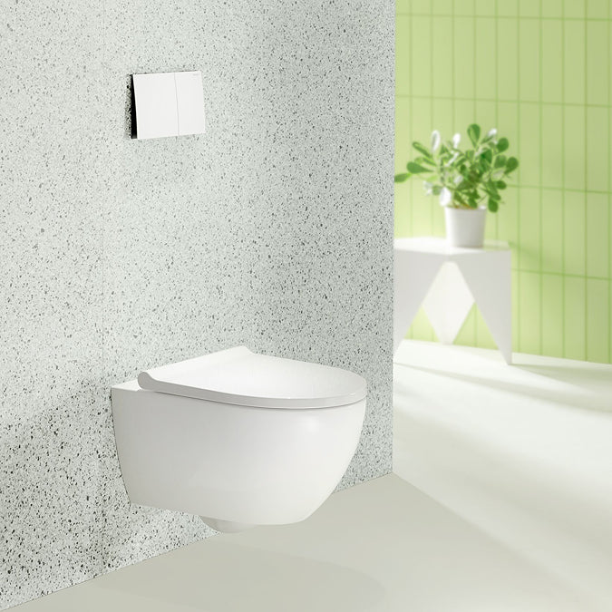 Geberit Sigma70 Dual Flush Plate - White Glass