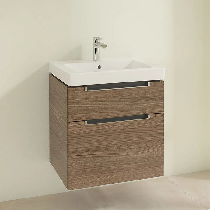 Villeroy & Boch Subway 2.0 600mm Wall Hung 2 Drawer Vanity Unit & Basin