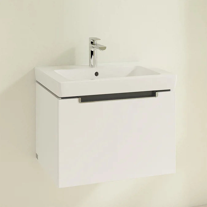 Villeroy & Boch Subway 2.0 600mm Wall Hung 1 Drawer Vanity Unit & Basin