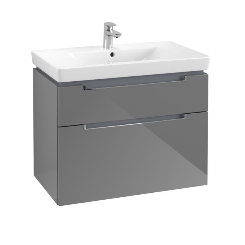 Villeroy & Boch Subway 2.0 800mm Wall Hung 2 Drawer Vanity Unit & Basin