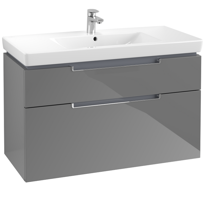 Villeroy & Boch Subway 2.0 1000mm Wall Hung 2 Drawer Vanity Unit & Basin