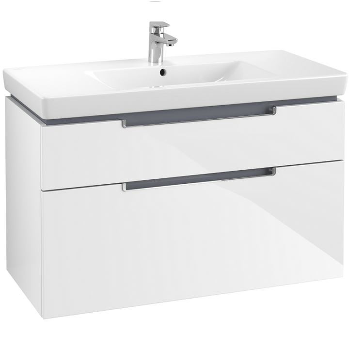 Villeroy & Boch Subway 2.0 1000mm Wall Hung 2 Drawer Vanity Unit & Basin