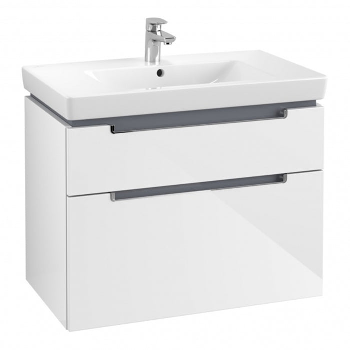 Villeroy & Boch Subway 2.0 800mm Wall Hung 2 Drawer Vanity Unit & Basin