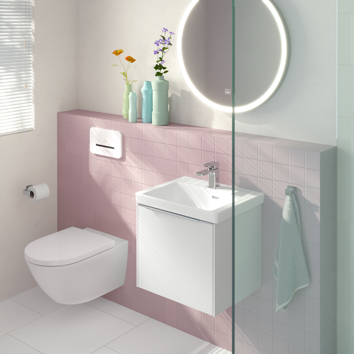 Villeroy & Boch Subway 3.0 500mm Wall Hung 1 Drawer Vanity Unit & Basin with LED Lighting