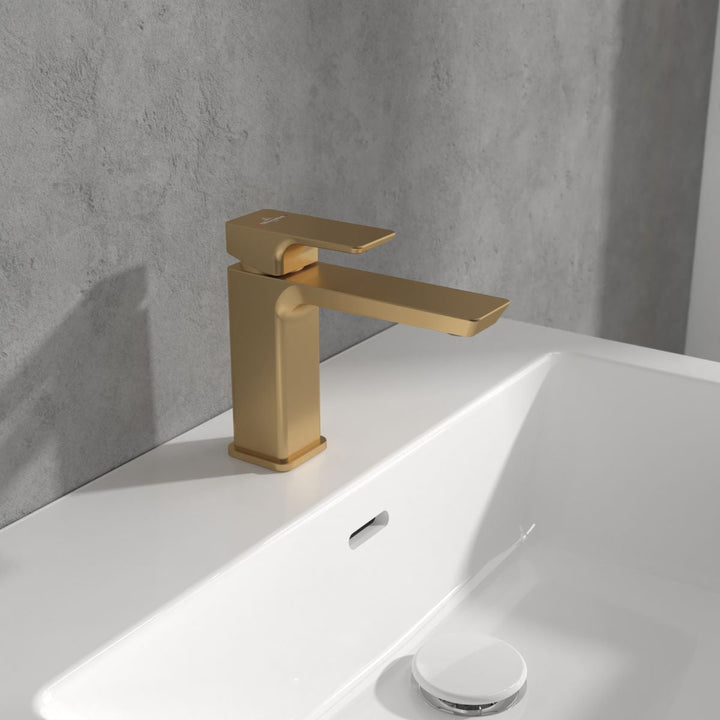 Villeroy & Boch Subway 3.0 Single Lever Basin Mixer In Brushed Gold