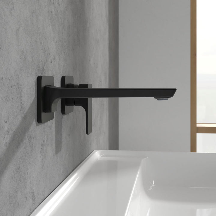 Villeroy & Boch Subway 3.0 Single Lever Wall Mounted Basin Mixer In Matt Black