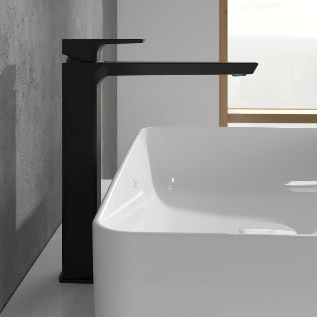 Villeroy & Boch Subway 3.0 Tall Single Lever Basin Mixer In Matt Black