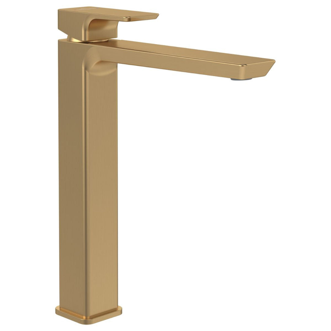 Villeroy & Boch Subway 3.0 Tall Single Lever Basin Mixer In Brushed Gold