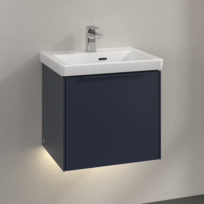 Villeroy & Boch Subway 3.0 500mm Wall Hung 1 Drawer Vanity Unit & Basin with LED Lighting