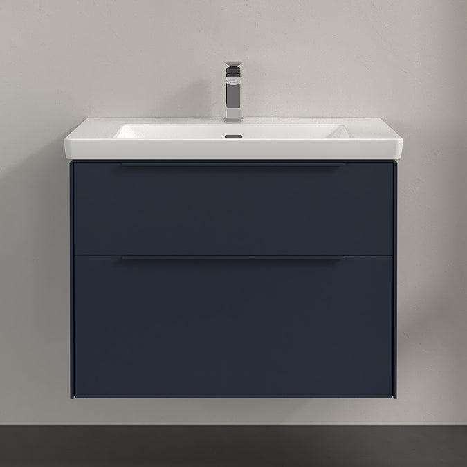 Villeroy & Boch Subway 3.0 800mm Wall Hung 2 Drawer Vanity Unit & Basin with LED Lighting