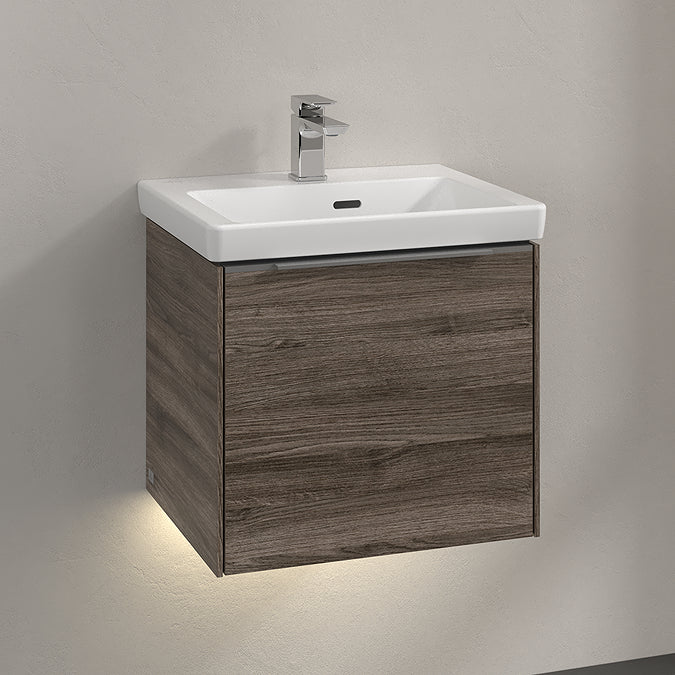 Villeroy & Boch Subway 3.0 500mm Wall Hung 1 Drawer Vanity Unit & Basin with LED Lighting