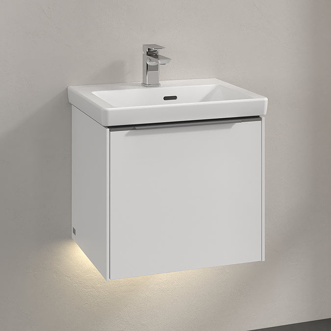 Villeroy & Boch Subway 3.0 500mm Wall Hung 1 Drawer Vanity Unit & Basin with LED Lighting