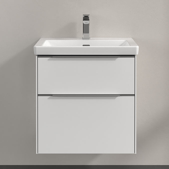 Villeroy & Boch Subway 3.0 600mm Wall Hung 2 Drawer Vanity Unit & Basin with LED Lighting