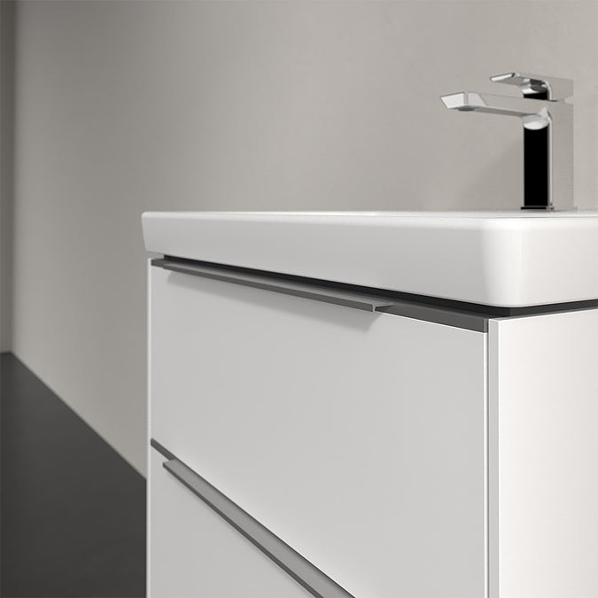 Villeroy & Boch Subway 3.0 600mm Wall Hung 2 Drawer Vanity Unit & Basin with LED Lighting