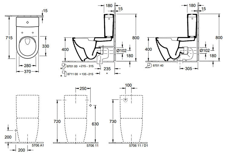 Villeroy & Boch Subway 2.0 Close Coupled Toilet & Seat