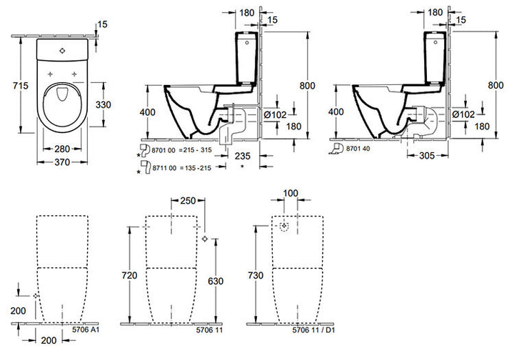 Villeroy & Boch Subway 2.0 Close Coupled Toilet & Seat