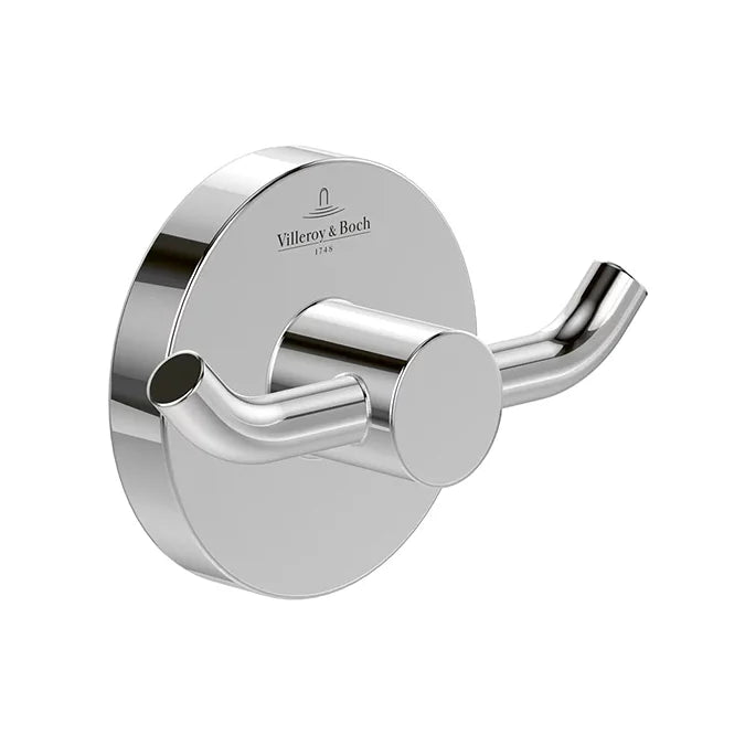 Villeroy & Boch Elements Tender Double Towel Hook In Chrome