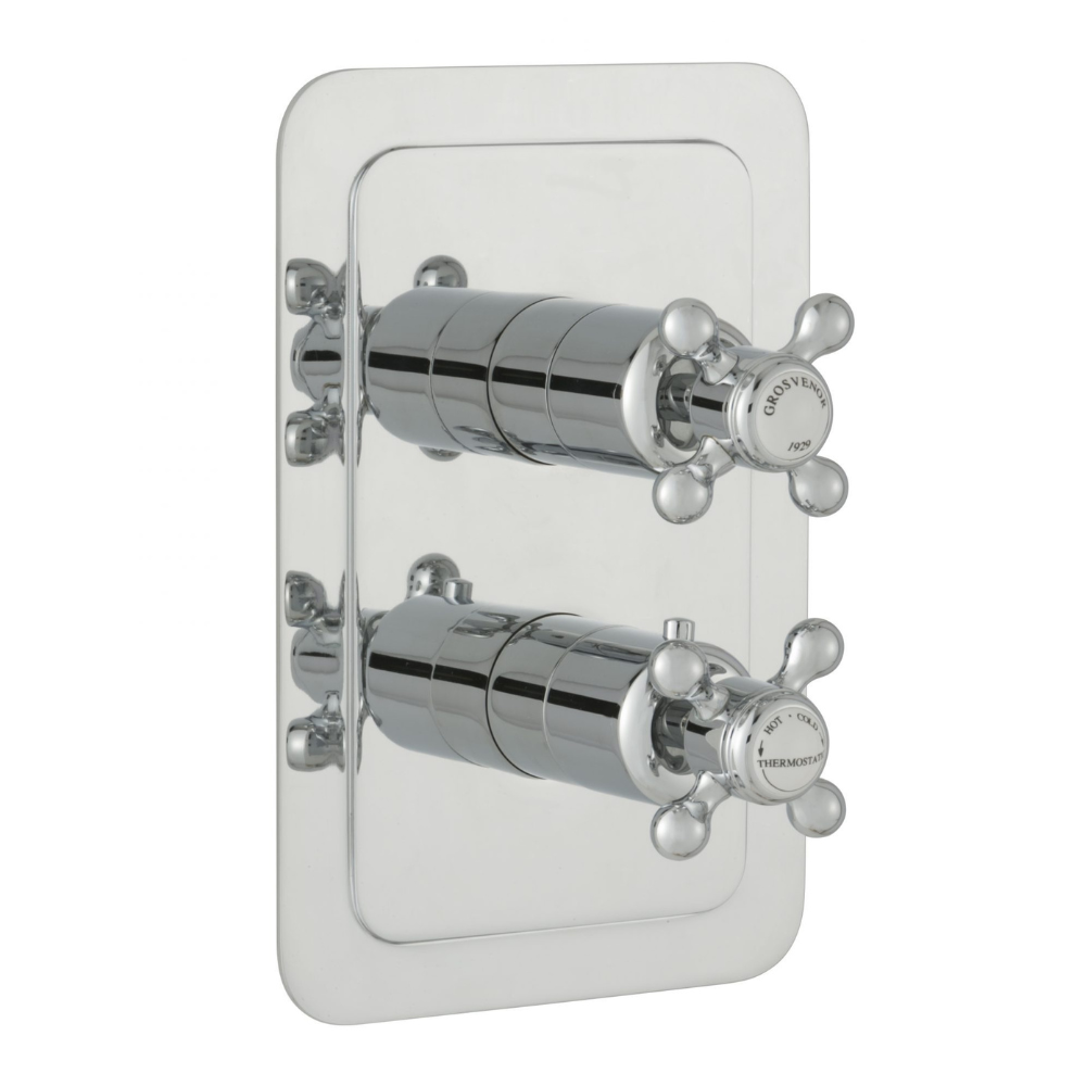 JTP Grosvenor Cross Thermostatic 2 Outlet Shower Valve