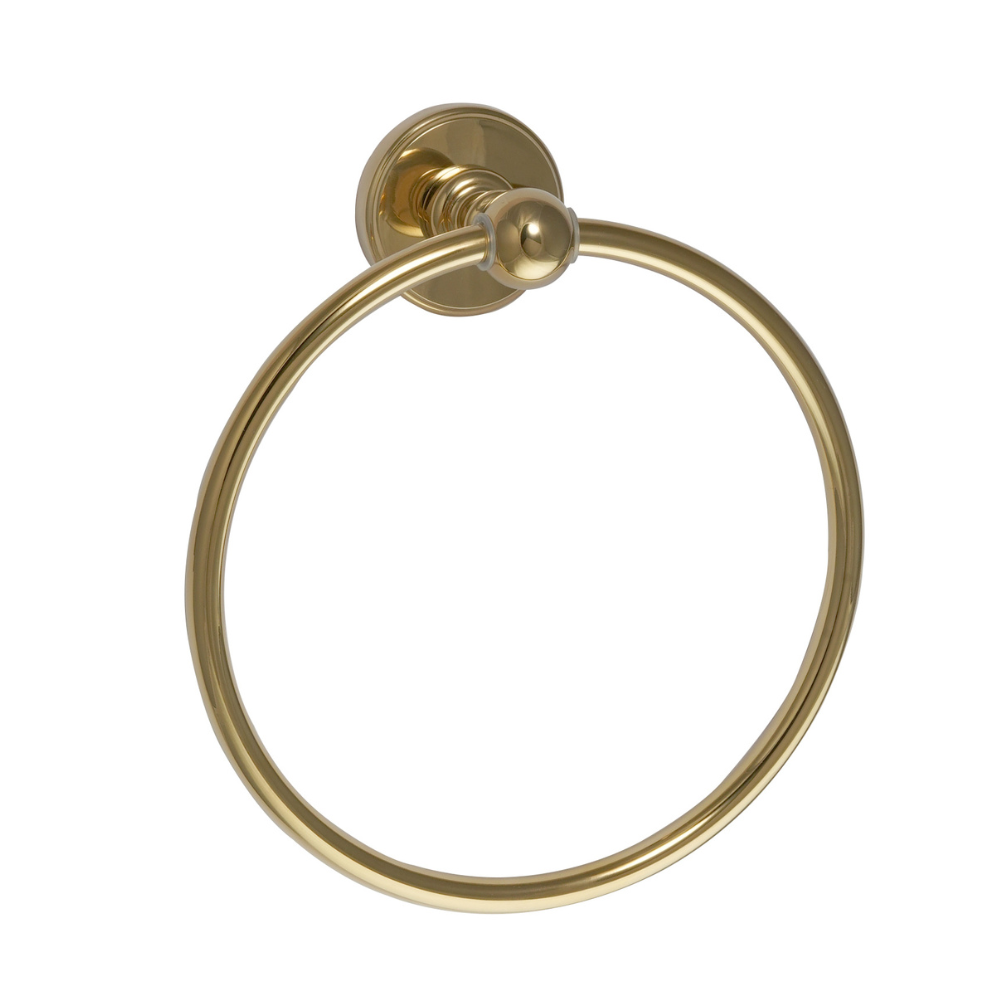 JTP Grosvenor Pinch Towel Ring In Antique Brass