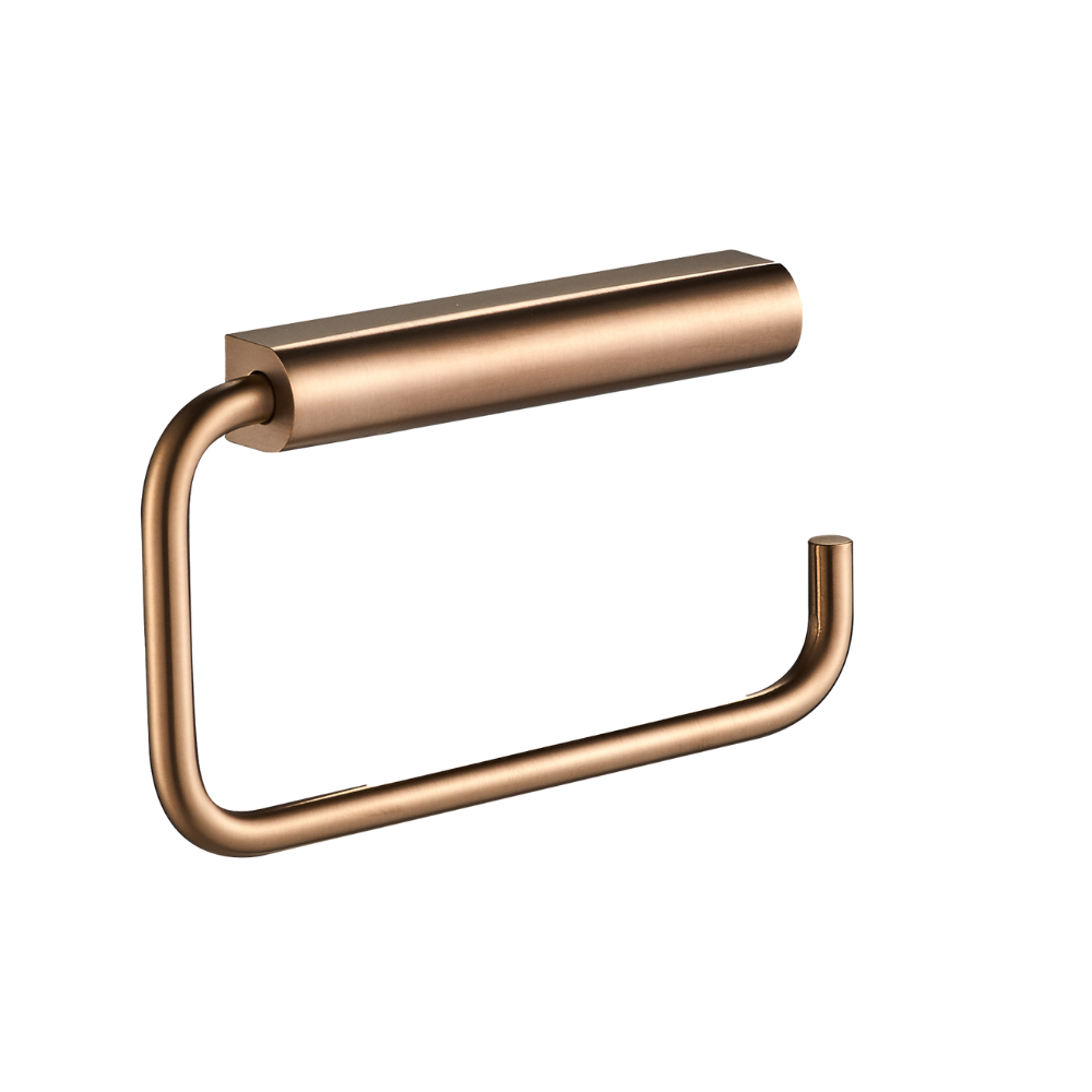 JTP Vos Toilet Roll Holder In Brushed Bronze