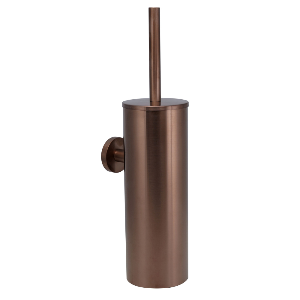 JTP Vos Wall Mounted Toilet Brush In Brushed Bronze