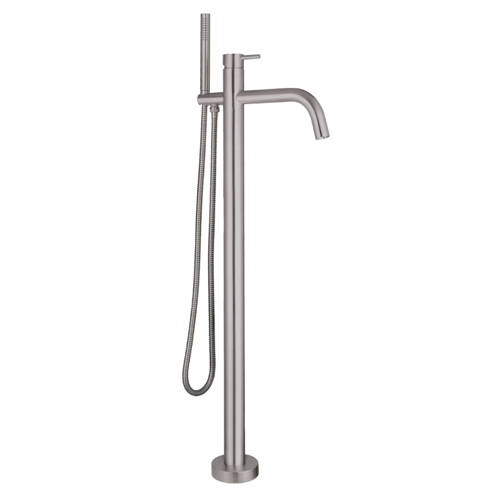 JTP Inox Floor Standing Bath Shower Mixer In Stainless Steel