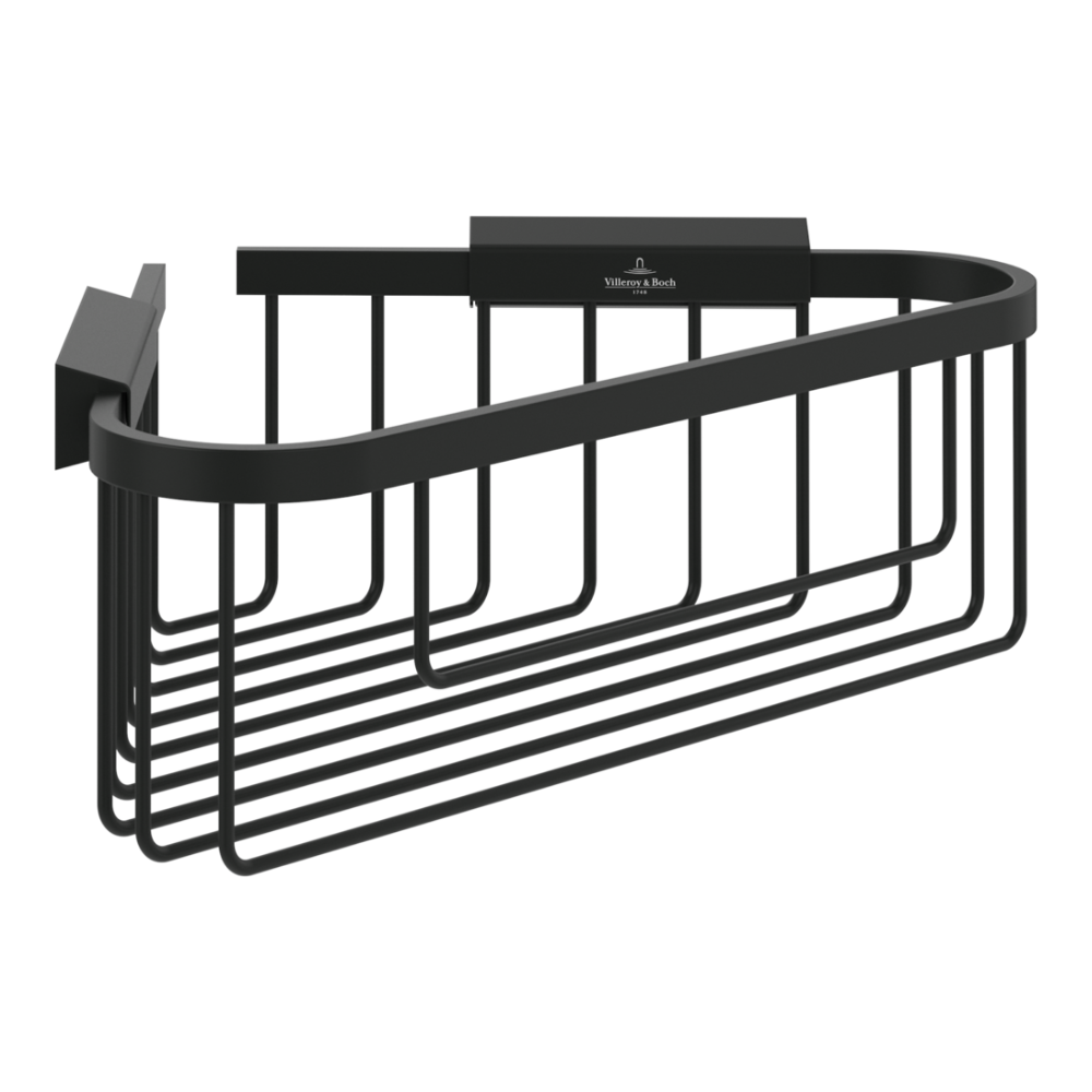 Villeroy & Boch Elements Tender Corner Soap Basket In Matt Black