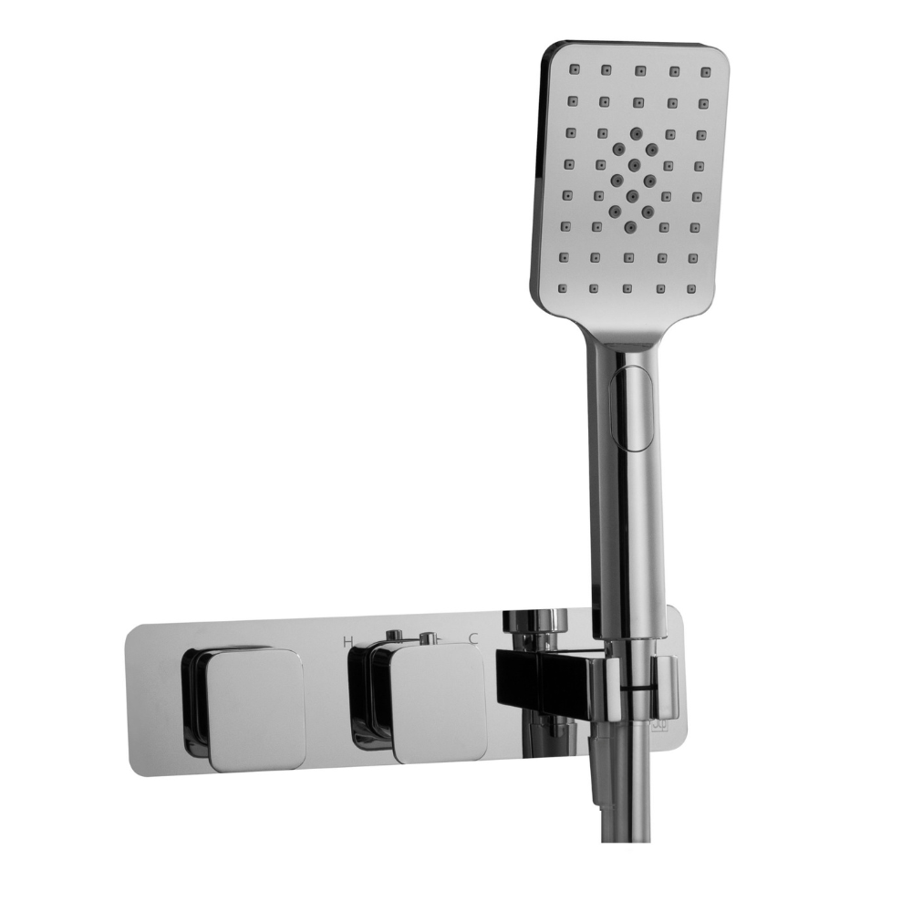 JTP HIX Thermostatic Concealed 2 Outlet Shower Valve In Chrome