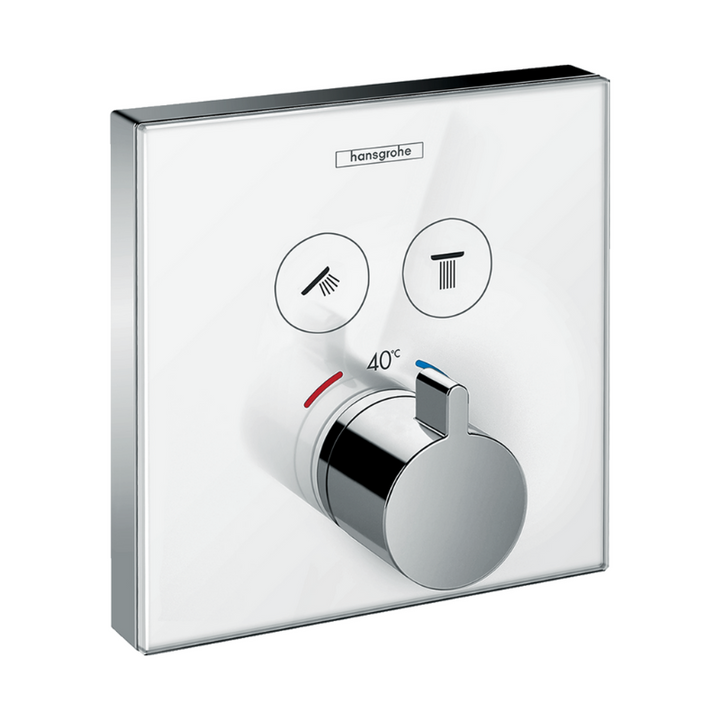 Hansgrohe ShowerSelect Glass Thermostatic Mixer 2 Outlets