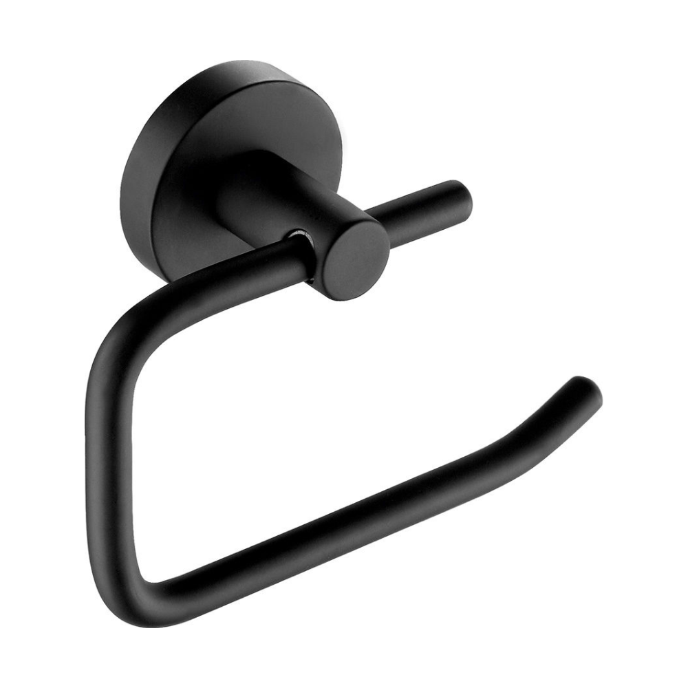 JTP Vos Toilet Roll Holder In Matt Black