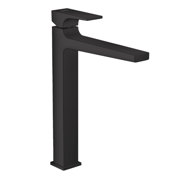 Hansgrohe Metropol Single Lever Tall Basin Mixer 260 with push open waste in Matt Black