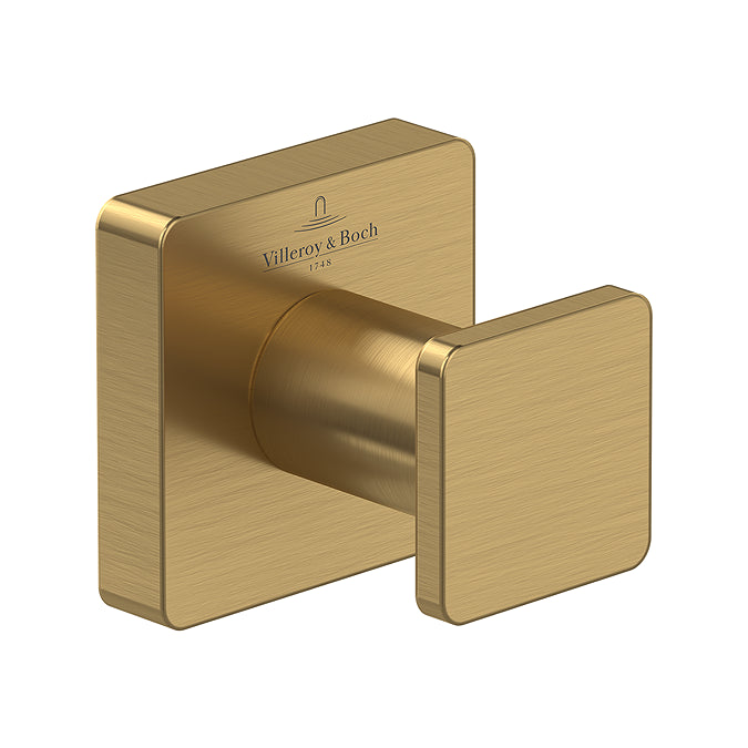 Villeroy & Boch Elements Striking Robe Hook Brushed Gold – Bathrooms ...