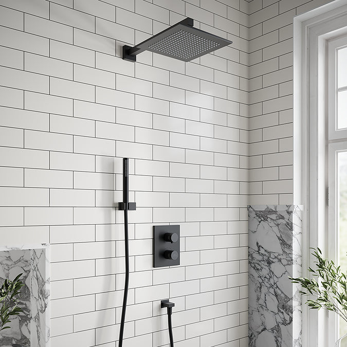 Villeroy & Boch Square Complete Shower Set Matt Black