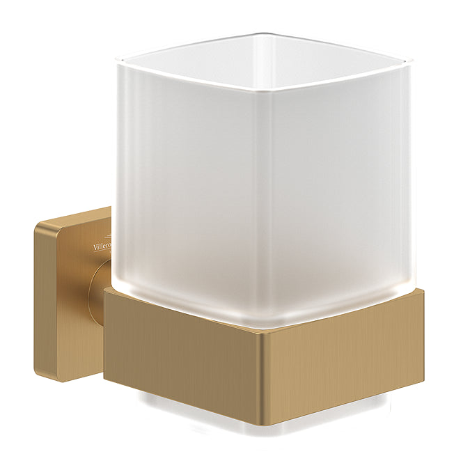 Villeroy & Boch Elements Striking Tumbler Holder Brushed Gold