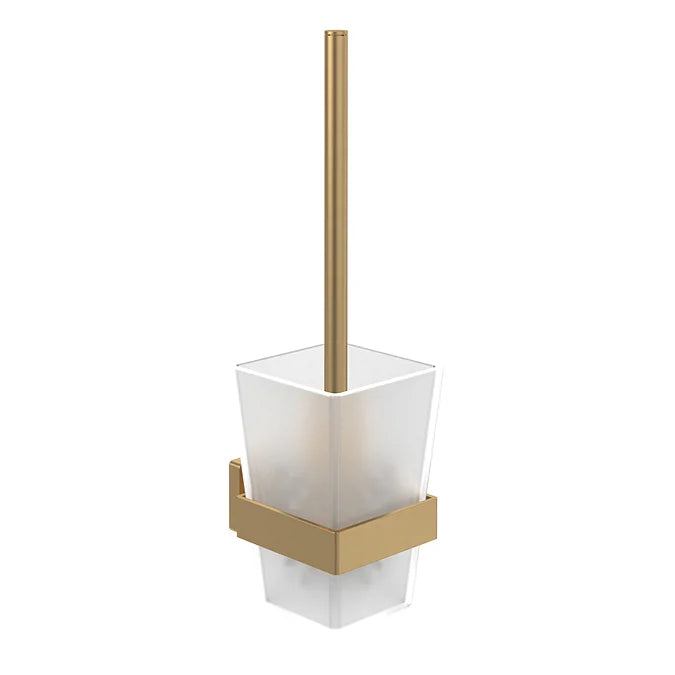 Villeroy & Boch Elements Striking Toilet Brush Set Brushed Gold