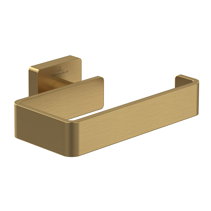 Villeroy & Boch Elements Striking Toilet Roll Holder Brushed Gold