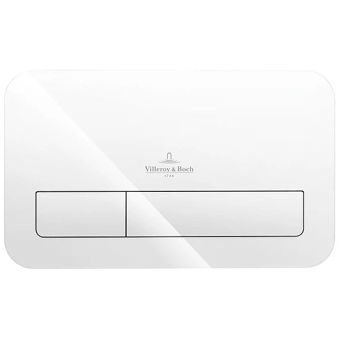 Villeroy & Boch ViConnect 200G Glass Glossy White Flush Plate