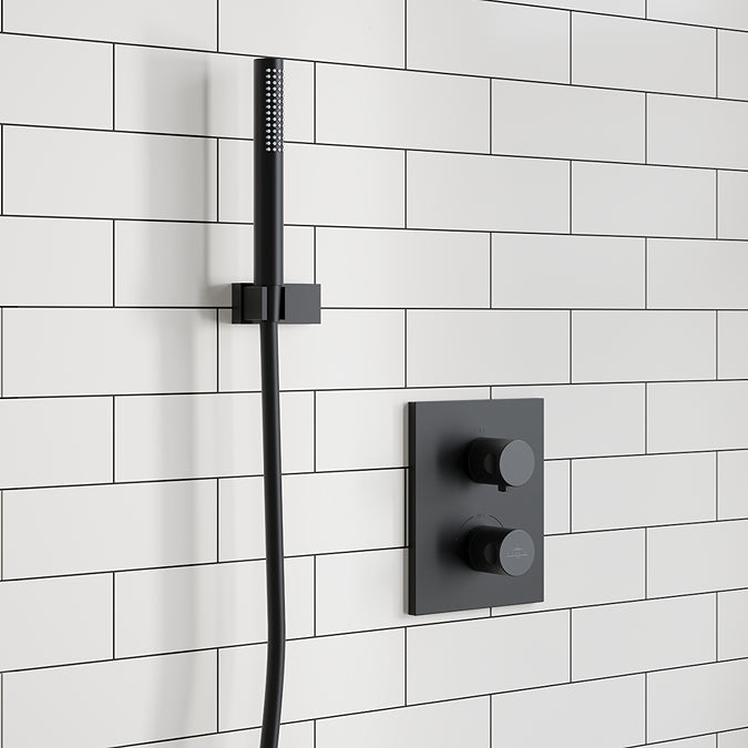 Villeroy & Boch Square Complete Shower Set Matt Black