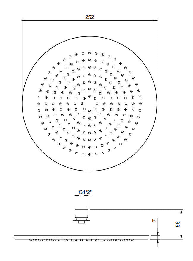 Villeroy & Boch Round Complete Shower Set In Brushed Nickel