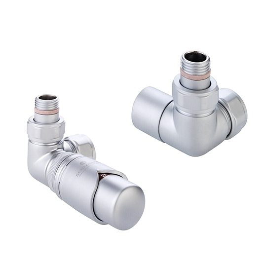 Zehnder Thermostatic Double Angled Valve Set 10 Left Handed