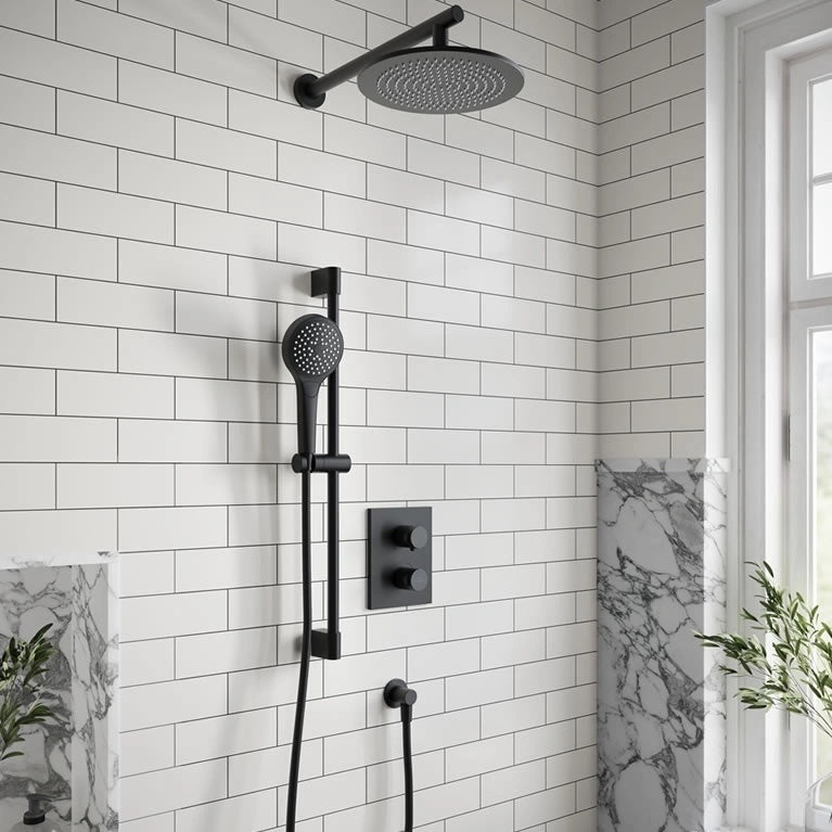 Villeroy & Boch Round Verve Complete Shower Matt Black