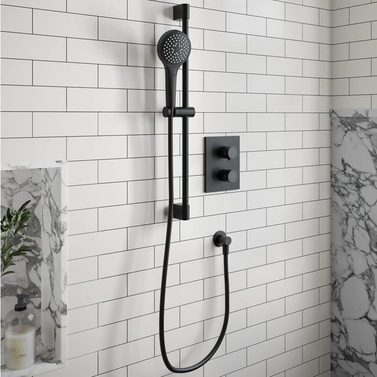 Villeroy & Boch Round Verve Complete Shower In Matt Black