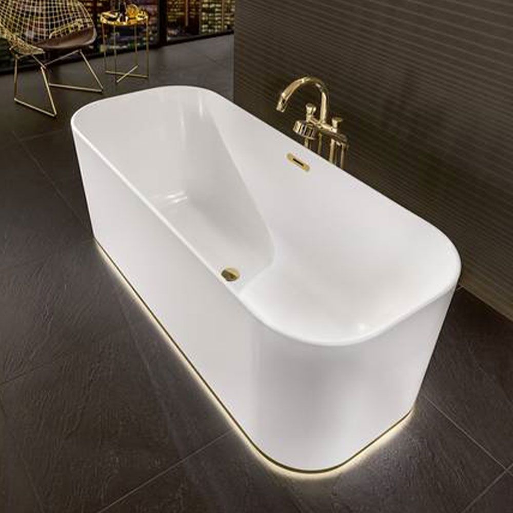 Villeroy & Boch Finion 1700mm Freestanding Bath With Design Ring & Emotion Feature