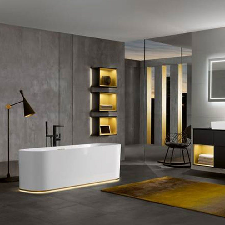 Villeroy & Boch Finion 1700mm Freestanding Bath With Design Ring & Emotion Feature