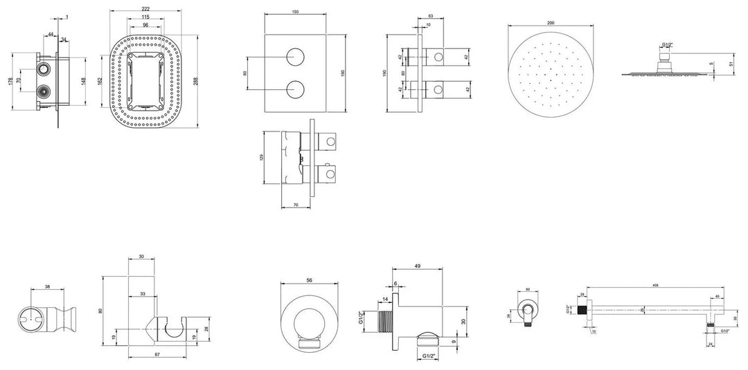 Villeroy & Boch Round Complete Shower Set