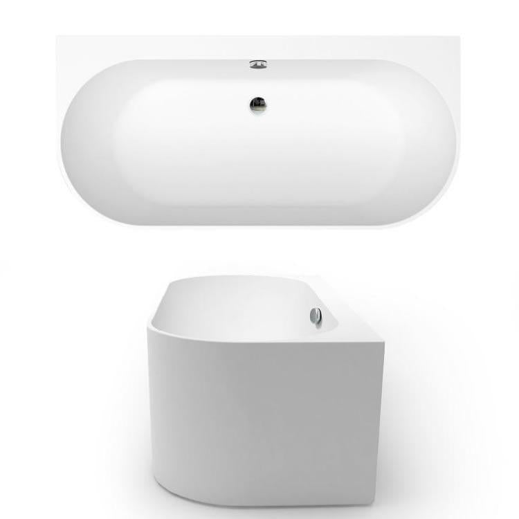 Waters Natura Strait 1660mm Back-To-Wall Bath