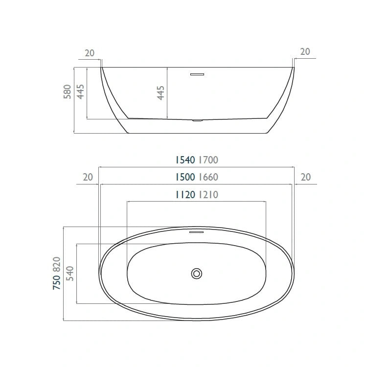 Waters I-Line Stream Freestanding Bath