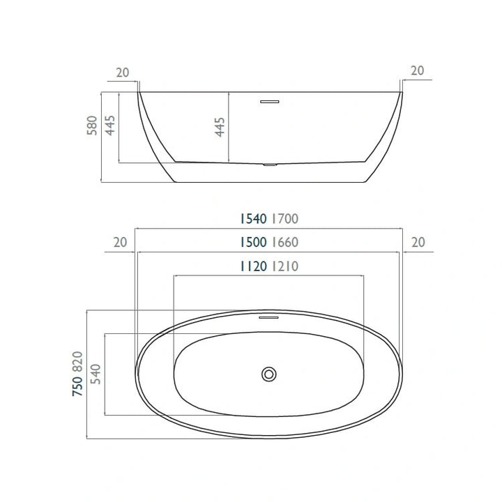 Waters I-Line Stream Freestanding Bath