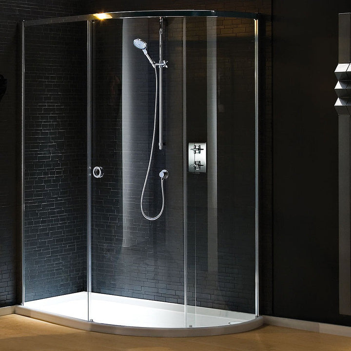 Matki New Radiance Curved Offset Shower Enclosure & Slimline Tray